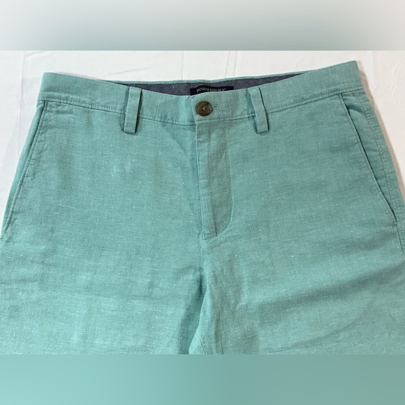 BANANA REPUBLIC Men's Aqua Linen blend Flat Front Shorts size 30 - Picture 5 of 11